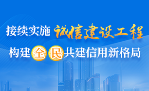 开展诚信建设工程